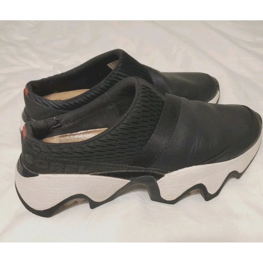 SOREL N4955-010 Kinetic Impact II Mule Black / Sea Salt Women's Size 6
